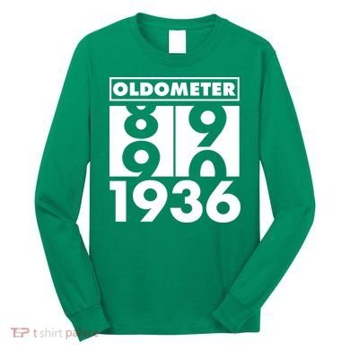 90th Birthday Oldometer 1936 Long Sleeve Shirt