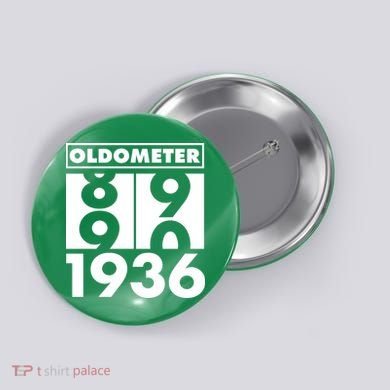 90th Birthday Oldometer 1936 Button