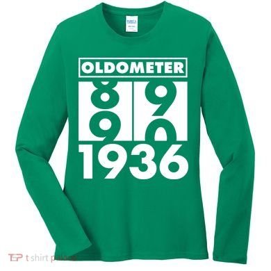 90th Birthday Oldometer 1936 Women's Long Sleeve Shirt