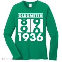 90th Birthday Oldometer 1936 Women's Long Sleeve Shirt thumb 0