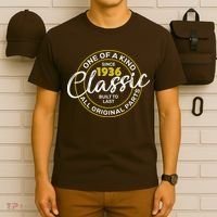 90th Birthday One Of A Kind Since 1936 Classic Built To Last All Original Parts  T-Shirt thumb 6