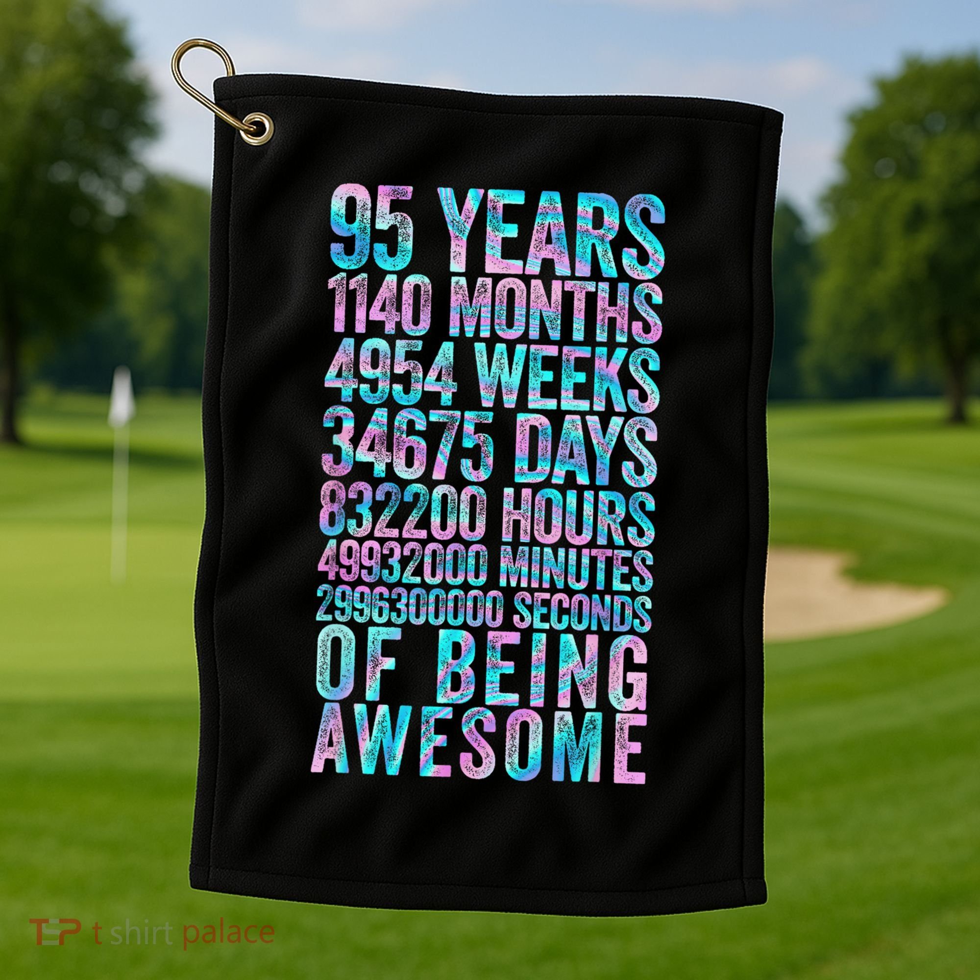 95th Birthday Old Meter 95 Year Old Golf Towel
