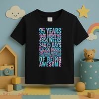 95th Birthday Old Meter 95 Year Old Toddler T-Shirt thumb 3