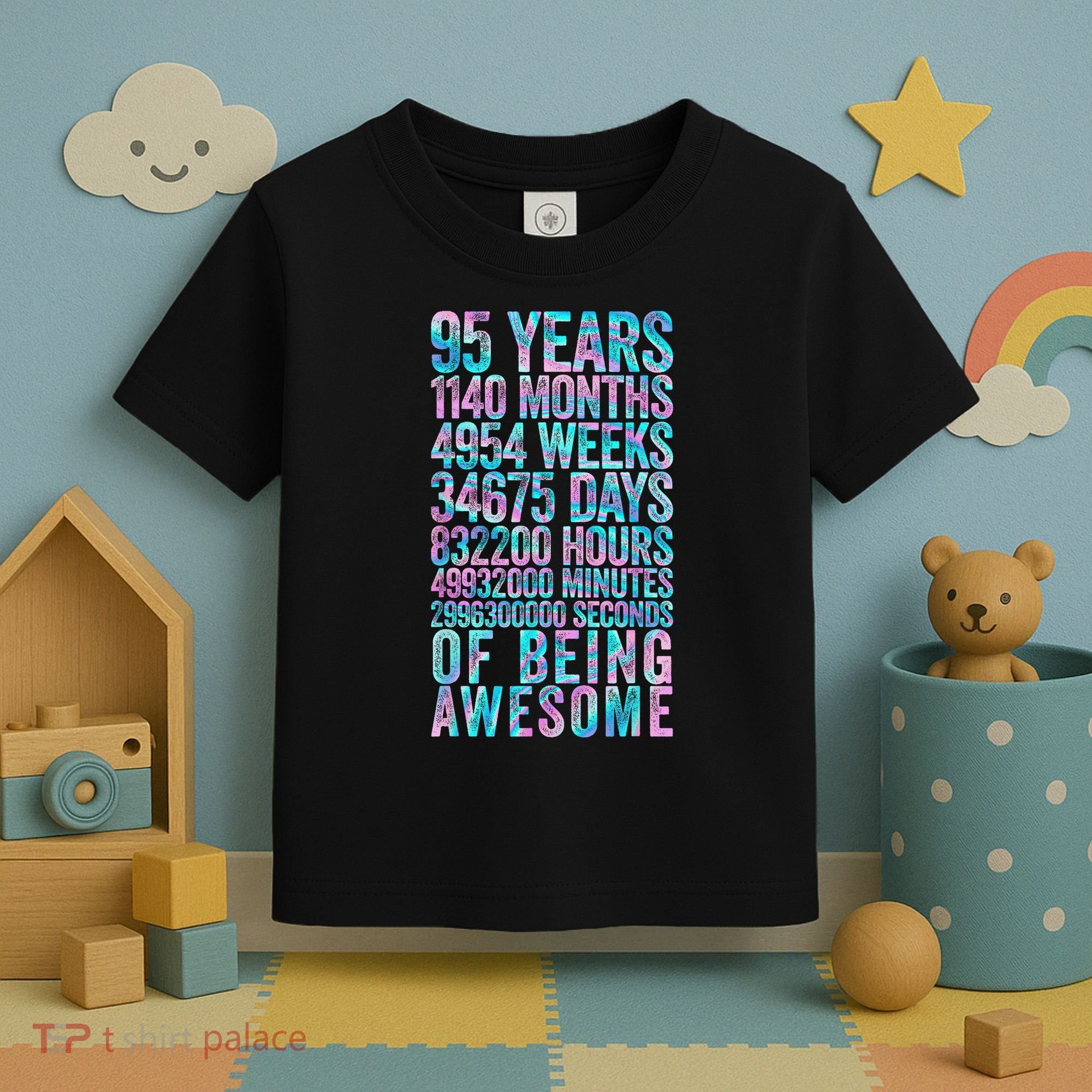 95th Birthday Old Meter 95 Year Old Toddler T-Shirt