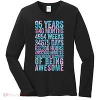 95th Birthday Old Meter 95 Year Old Women's Long Sleeve Shirt thumb 0