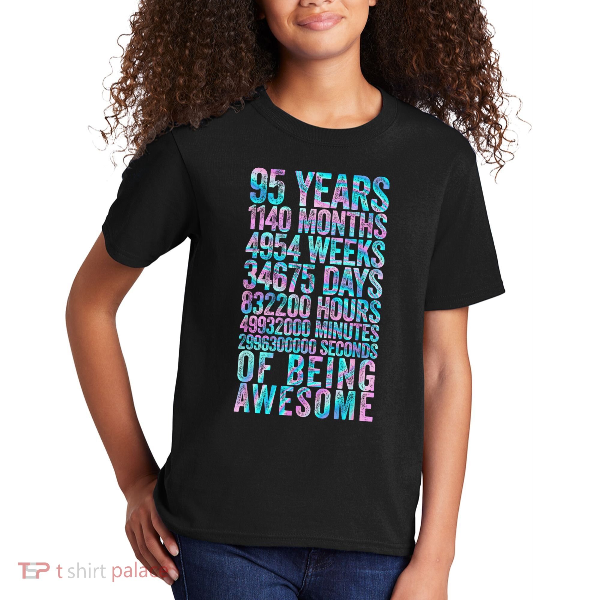 95th Birthday Old Meter 95 Year Old Kids T-Shirt
