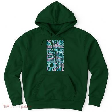 95th Birthday Old Meter 95 Year Old Hoodie