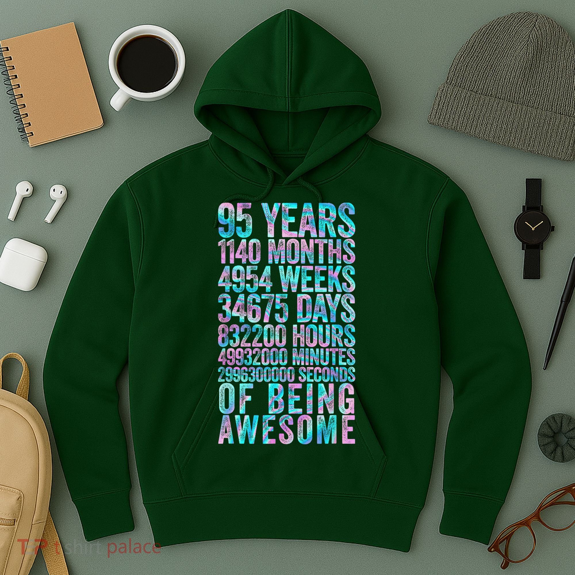 95th Birthday Old Meter 95 Year Old Hoodie