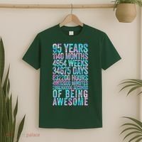 95th Birthday Old Meter 95 Year Old T-Shirt thumb 2
