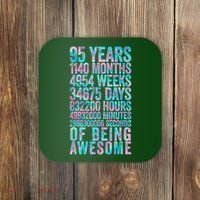 95th Birthday Old Meter 95 Year Old Coaster thumb 0