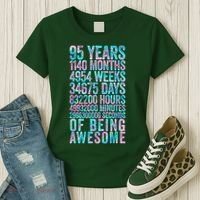 95th Birthday Old Meter 95 Year Old Women's T-Shirt thumb 3
