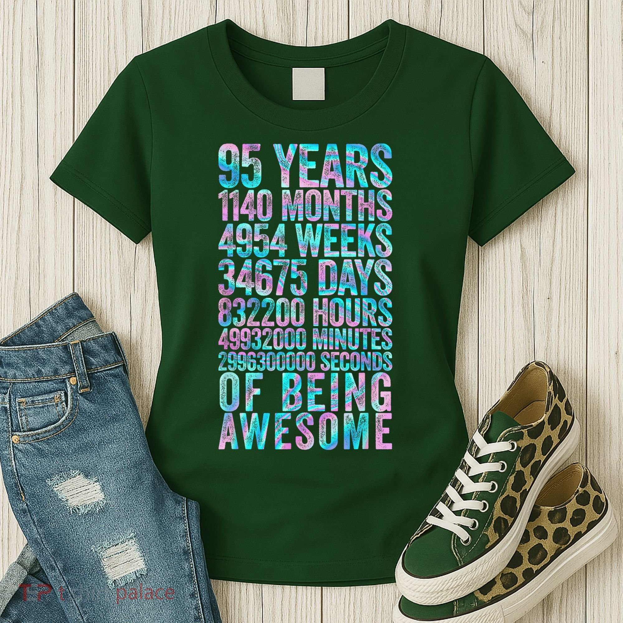 95th Birthday Old Meter 95 Year Old Women's T-Shirt