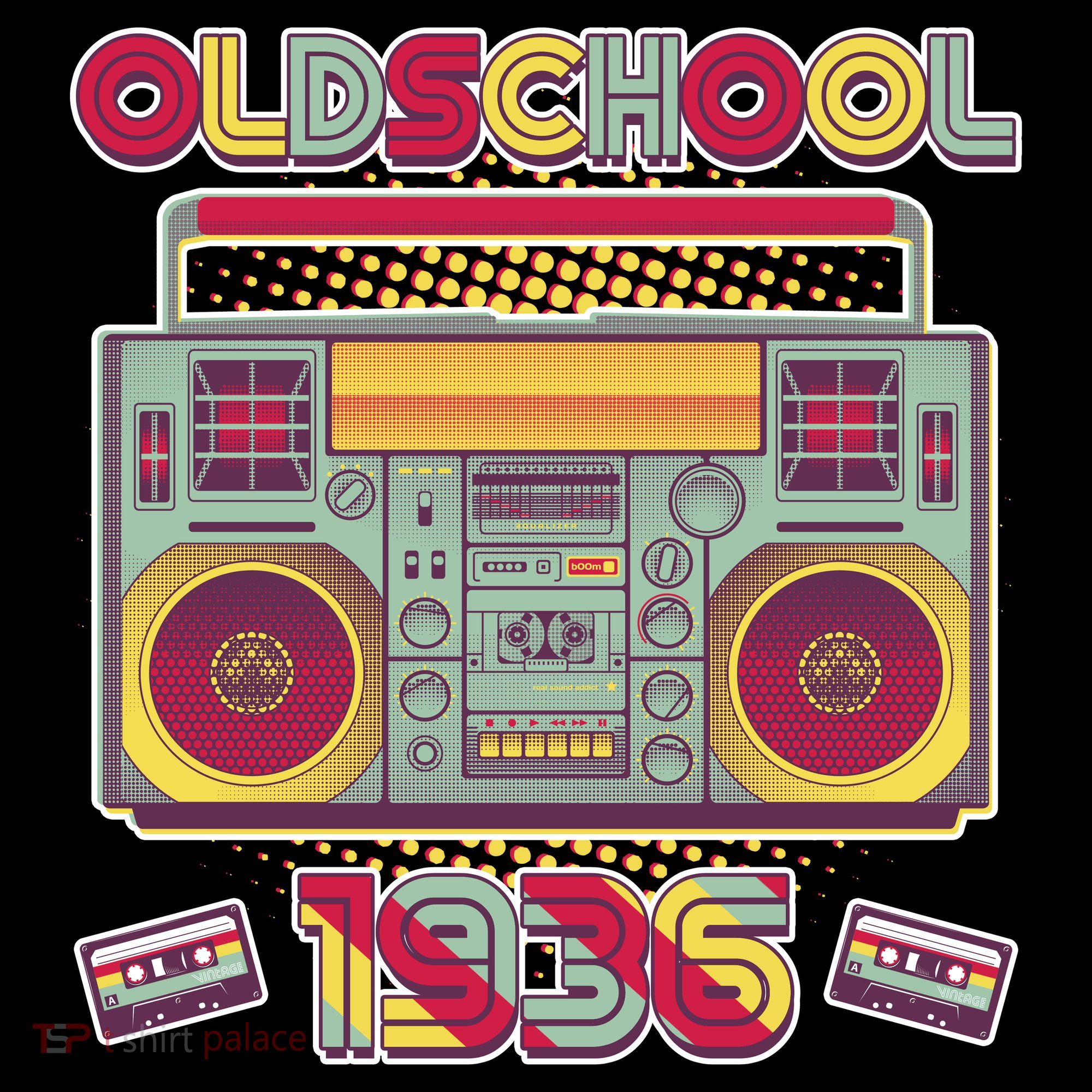 90th Birthday Oldschool Boombox 1936 16oz Travel Tumbler