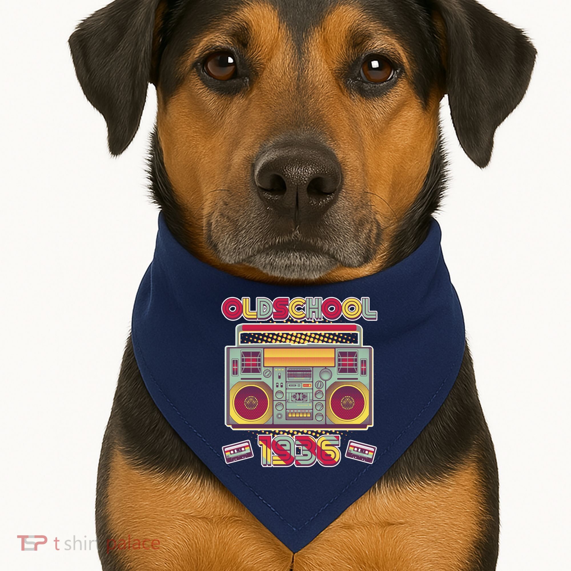 90th Birthday Oldschool Boombox 1936 USA-Made Doggie Bandana