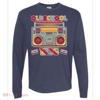 90th Birthday Oldschool Boombox 1936 Comfort Colors Heavyweight Long Sleeve T-Shirt thumb 0