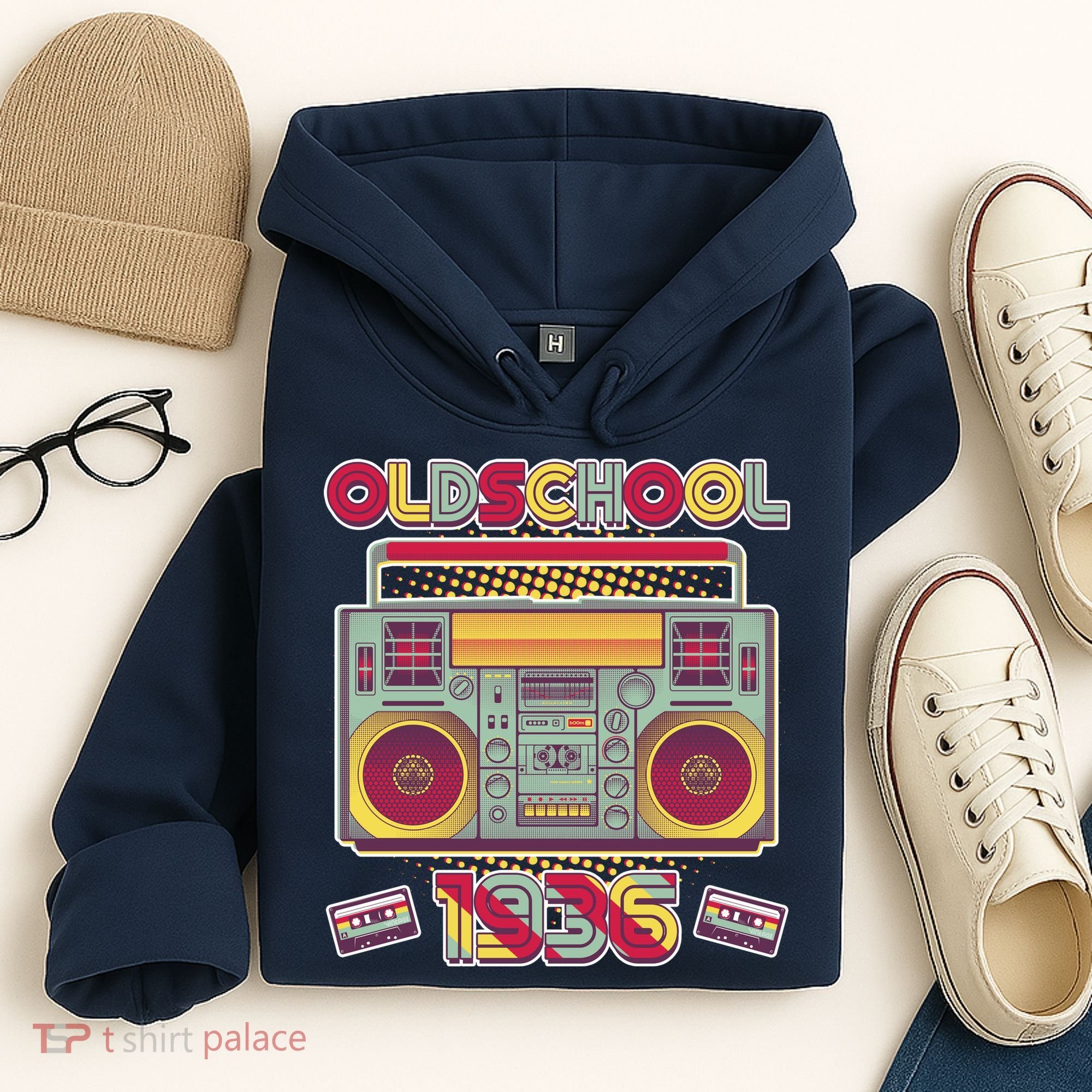 90th Birthday Oldschool Boombox 1936 Hoodie