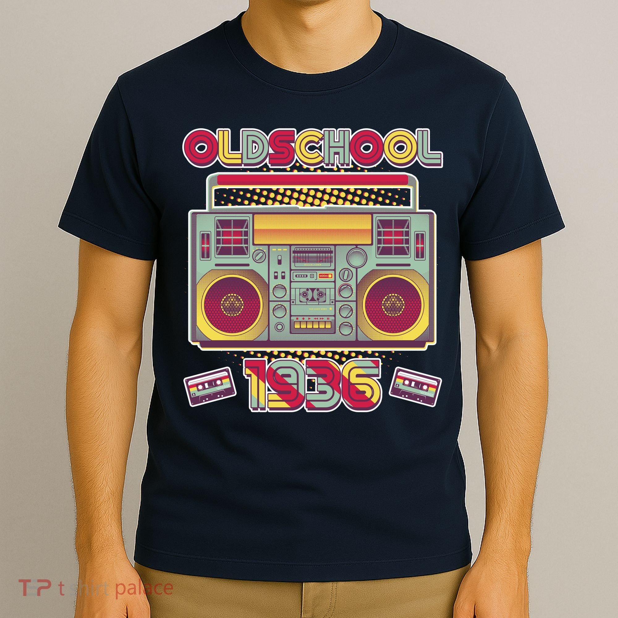 90th Birthday Oldschool Boombox 1936 T-Shirt