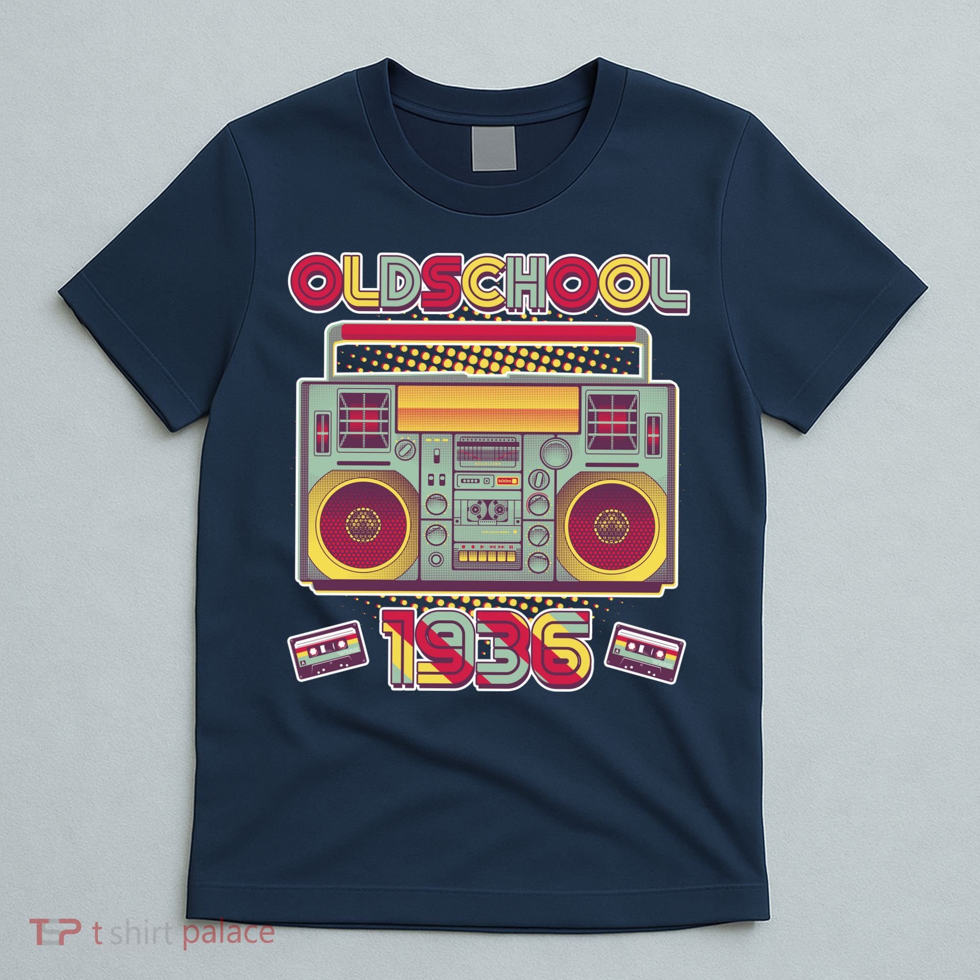 90th Birthday Oldschool Boombox 1936 T-Shirt
