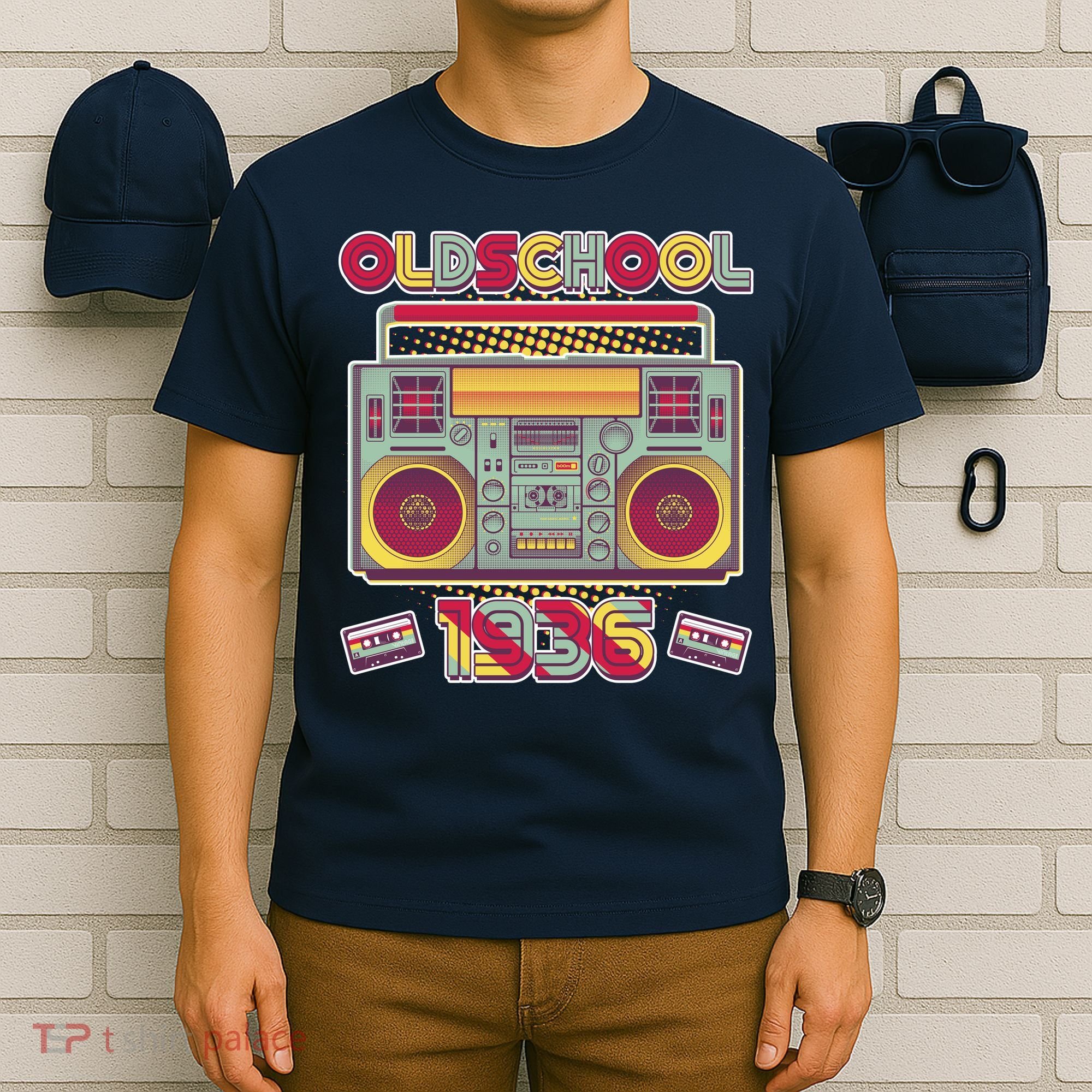 90th Birthday Oldschool Boombox 1936 T-Shirt