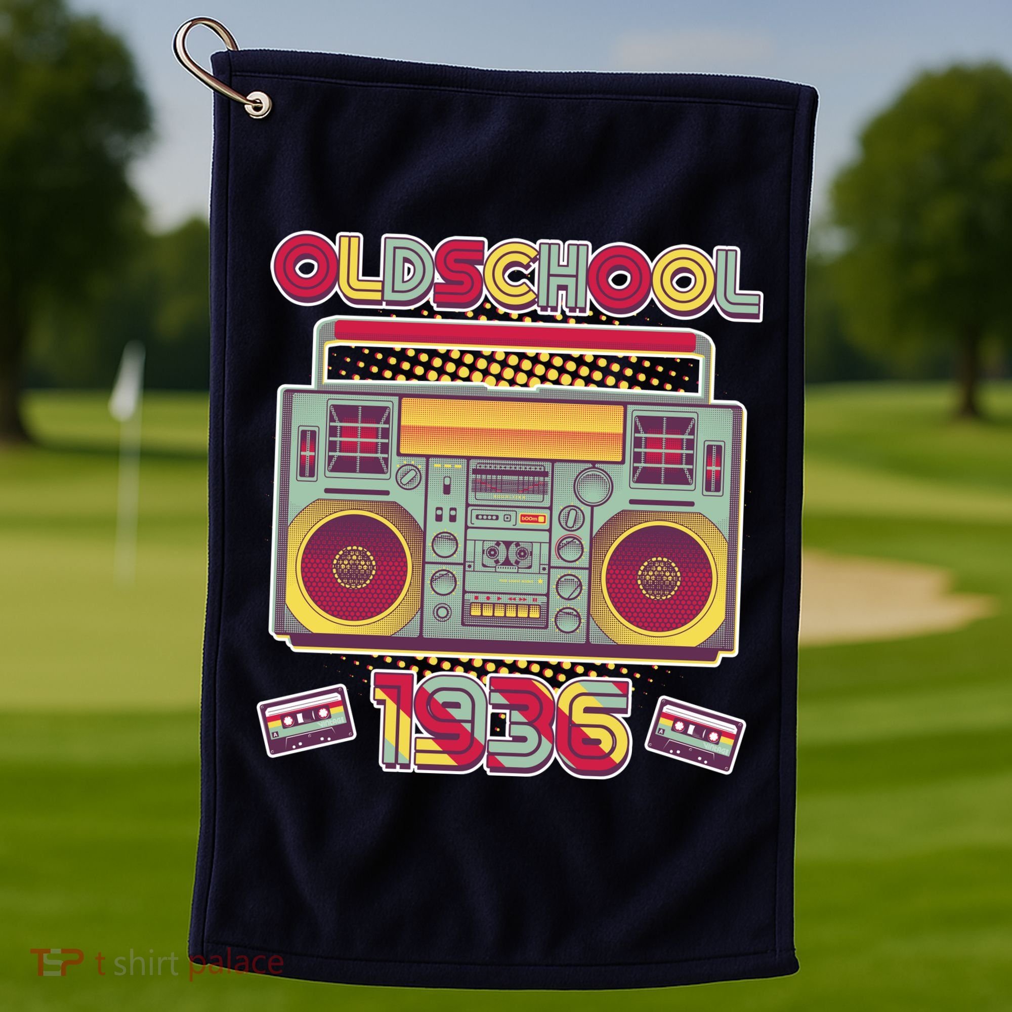 90th Birthday Oldschool Boombox 1936 Golf Towel
