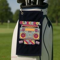 90th Birthday Oldschool Boombox 1936 Golf Towel thumb 2