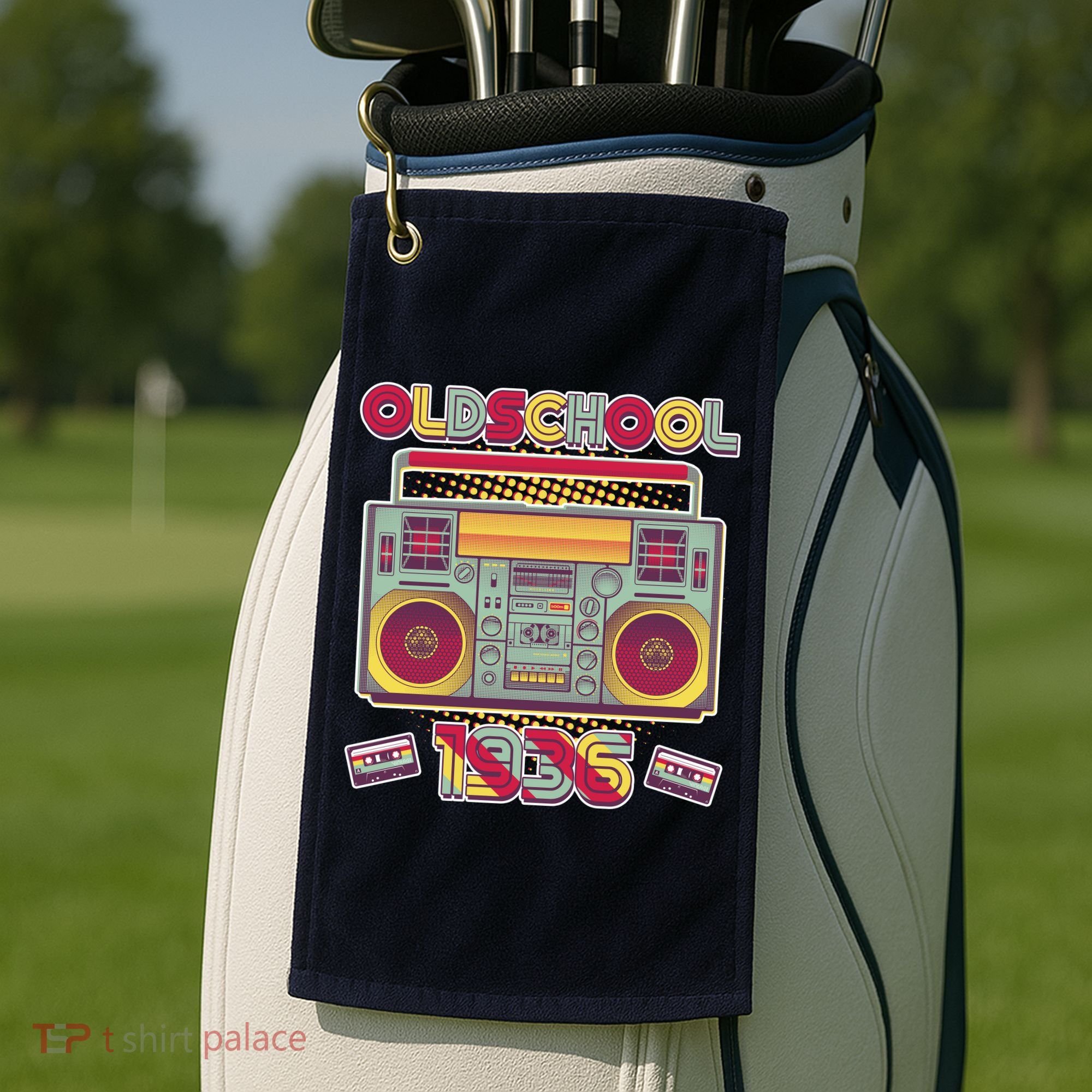 90th Birthday Oldschool Boombox 1936 Golf Towel