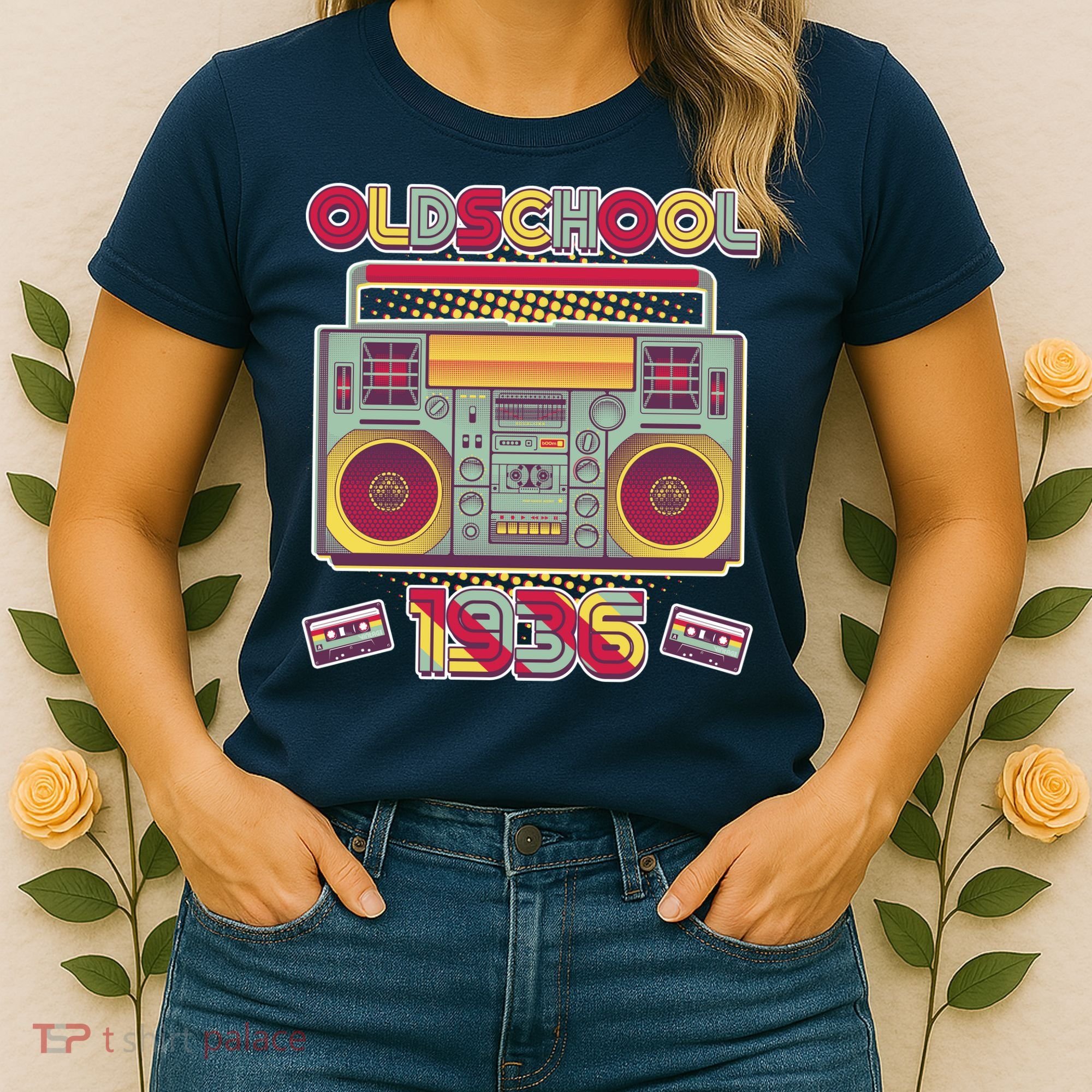 90th Birthday Oldschool Boombox 1936 Women's T-Shirt