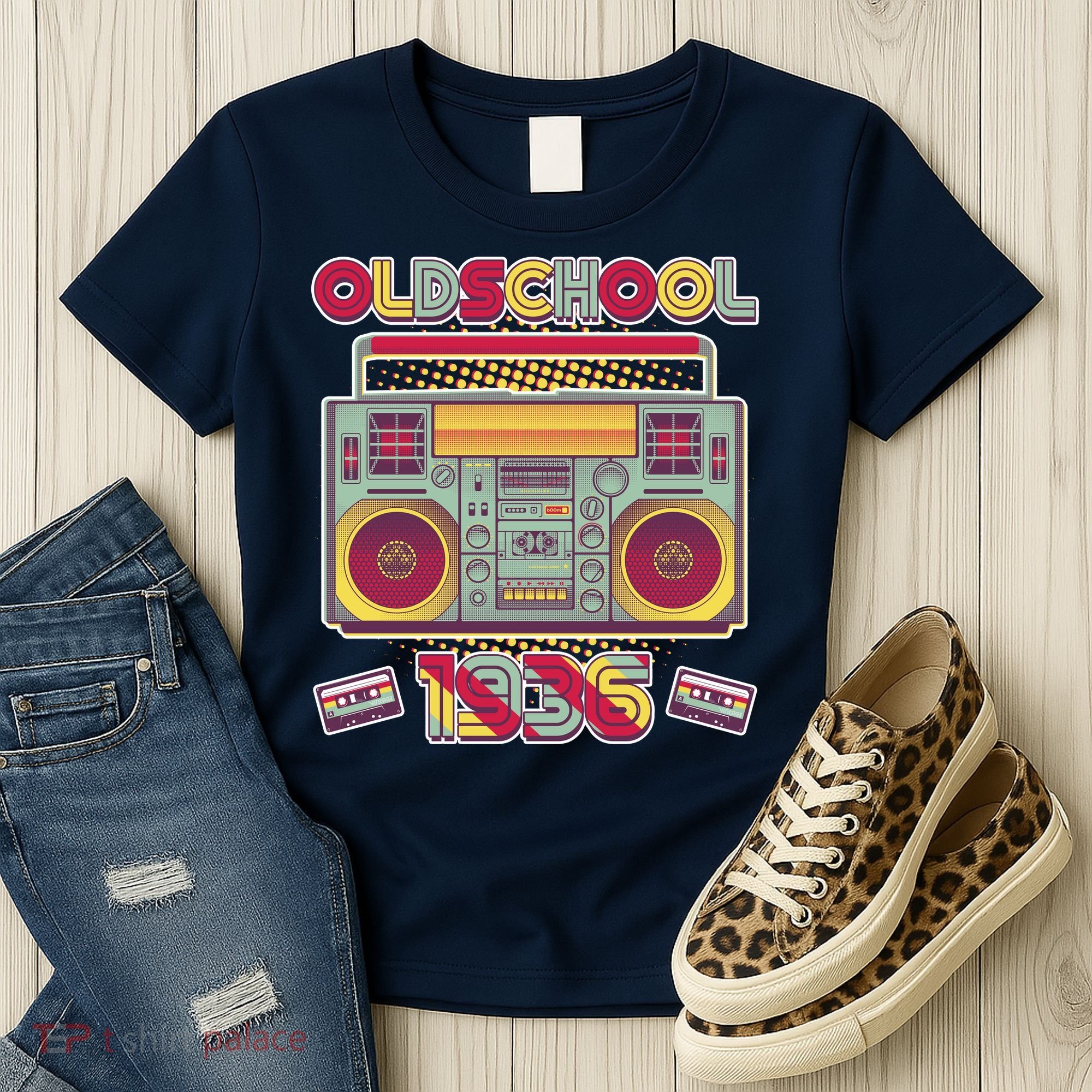 90th Birthday Oldschool Boombox 1936 Women's T-Shirt
