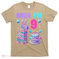 9th Birthday Party Llama Pinata Girl Bruh Im 9 T-Shirt thumb 0