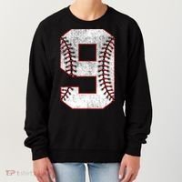 9th Birthday party Nine 9 Year Old Baseball Bday Women's Sweatshirt thumb 0