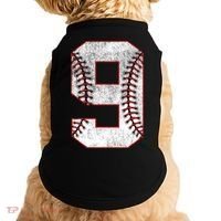 9th Birthday party Nine 9 Year Old Baseball Bday Doggie Tank thumb 0