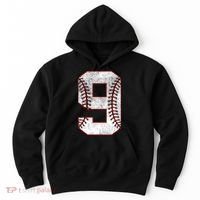 9th Birthday party Nine 9 Year Old Baseball Bday Hoodie thumb 0