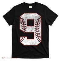 9th Birthday party Nine 9 Year Old Baseball Bday T-Shirt thumb 0