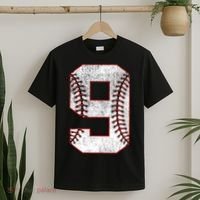 9th Birthday party Nine 9 Year Old Baseball Bday T-Shirt thumb 2