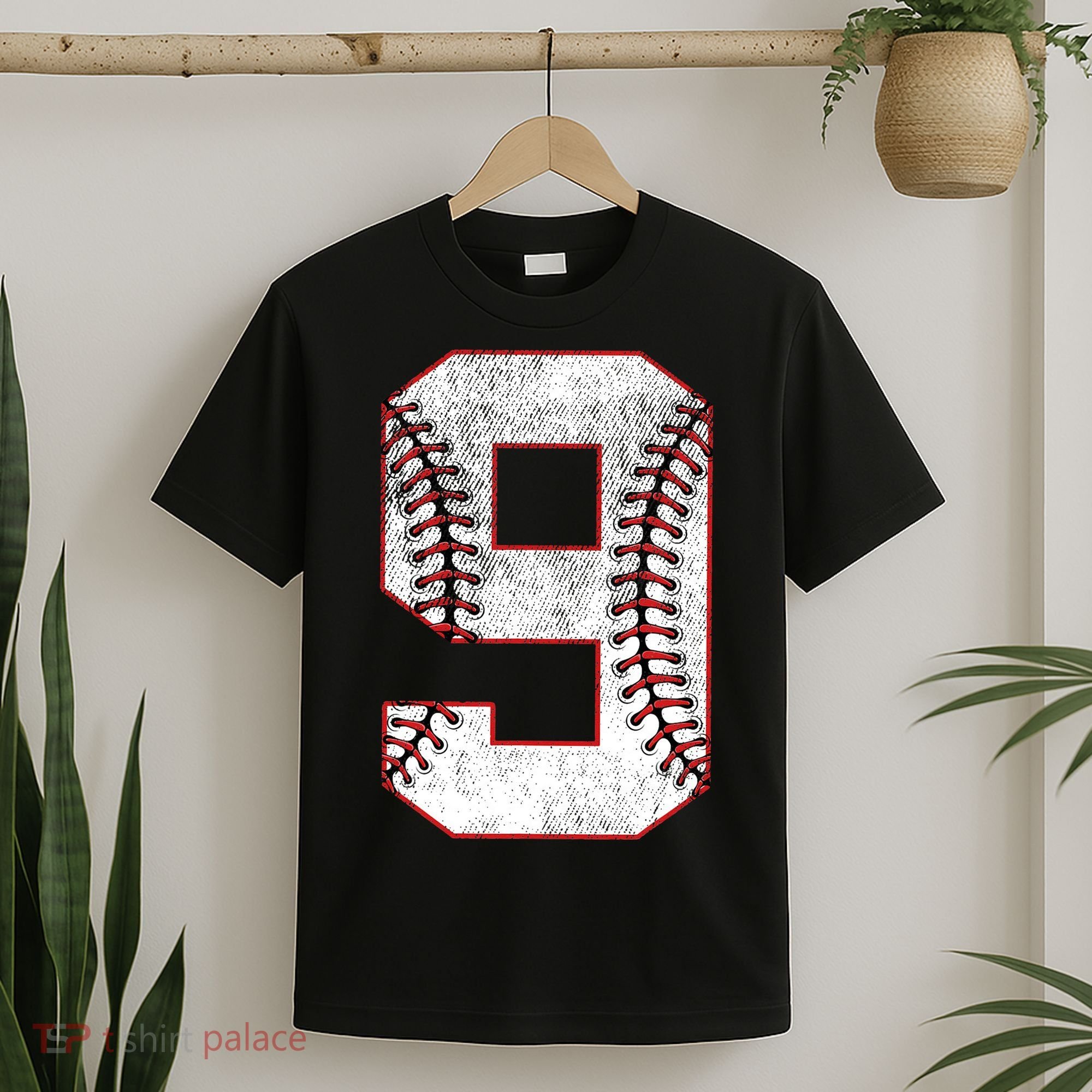 9th Birthday party Nine 9 Year Old Baseball Bday T-Shirt