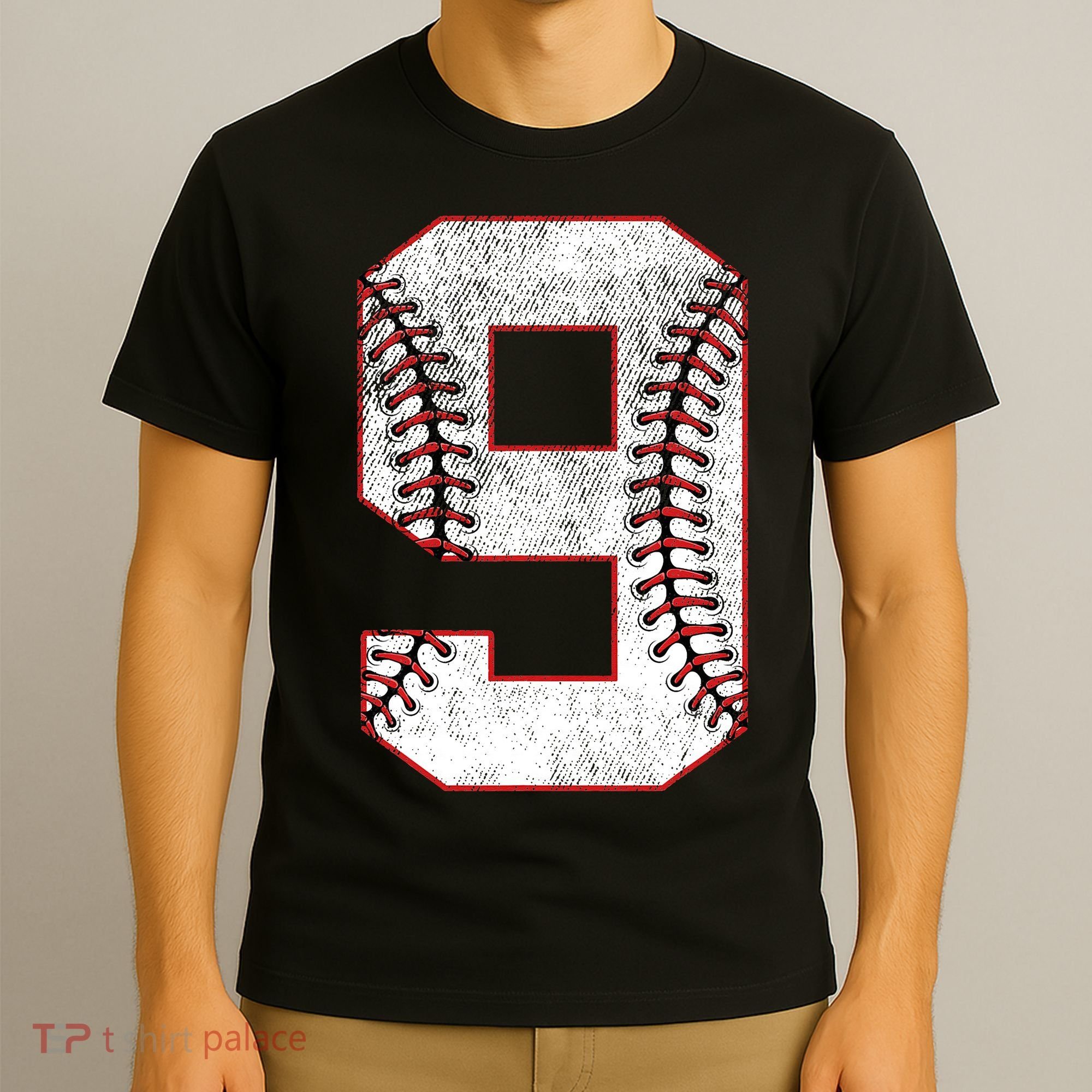 9th Birthday party Nine 9 Year Old Baseball Bday T-Shirt