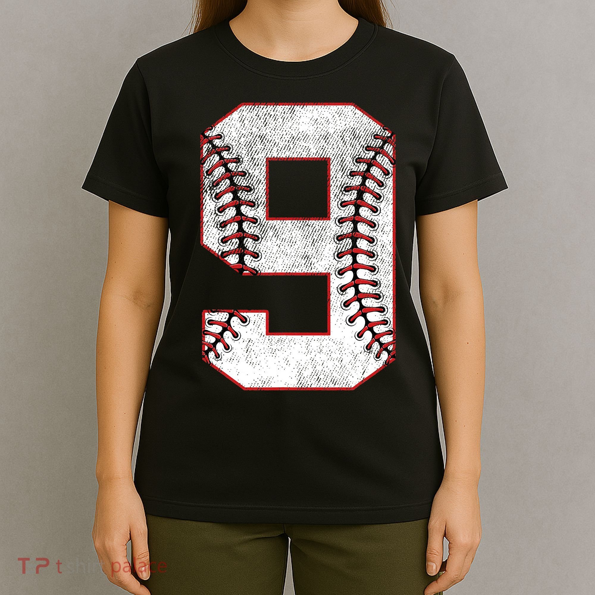 9th Birthday party Nine 9 Year Old Baseball Bday T-Shirt
