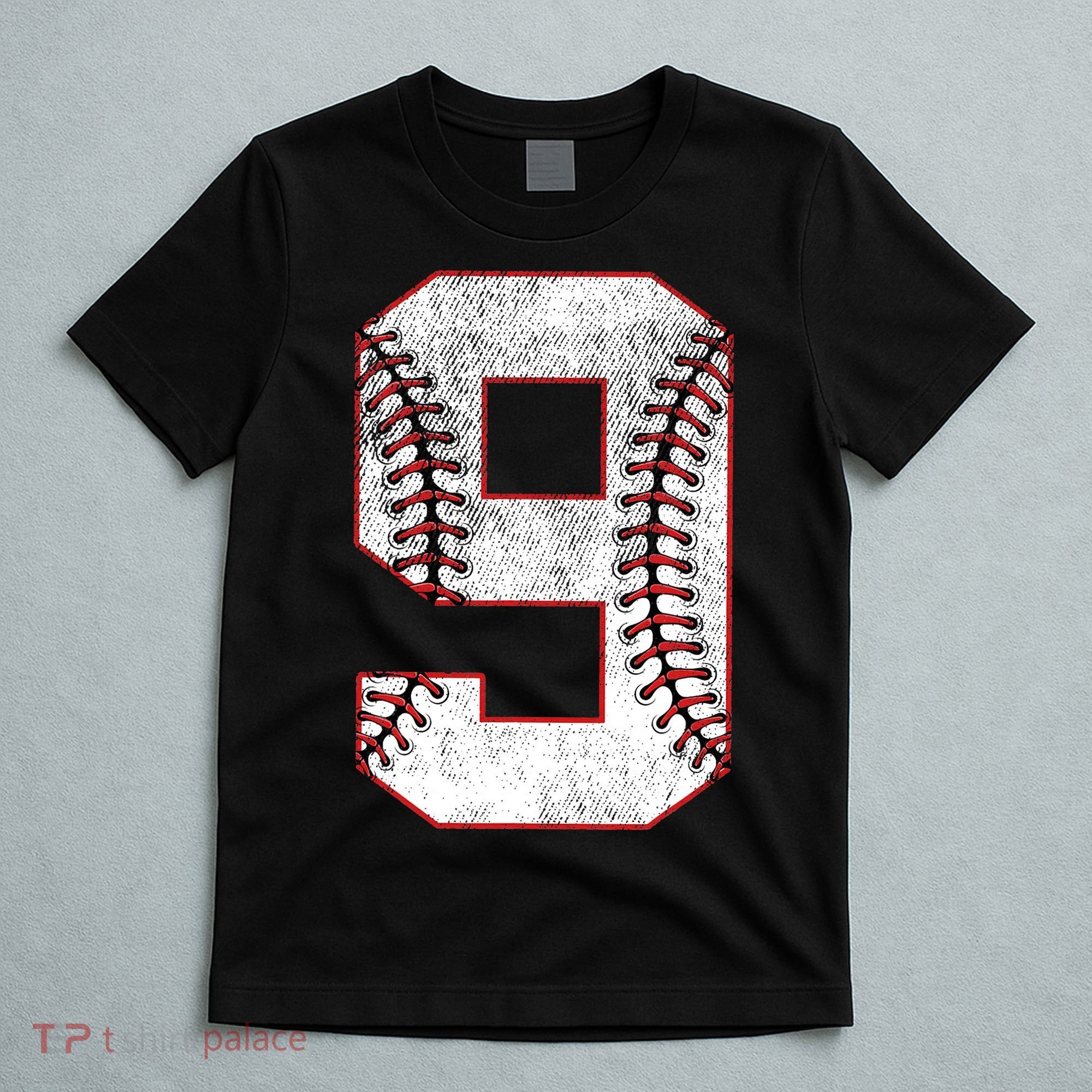 9th Birthday party Nine 9 Year Old Baseball Bday T-Shirt