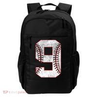 9th Birthday party Nine 9 Year Old Baseball Bday Backpack thumb 0