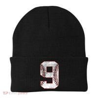 9th Birthday party Nine 9 Year Old Baseball Bday Beanie thumb 0