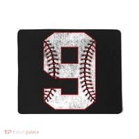9th Birthday party Nine 9 Year Old Baseball Bday Mousepad thumb 0