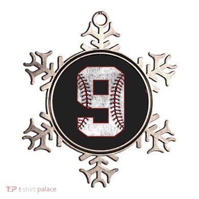 9th Birthday party Nine 9 Year Old Baseball Bday Ornament
