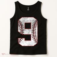 9th Birthday party Nine 9 Year Old Baseball Bday Tank Top thumb 2