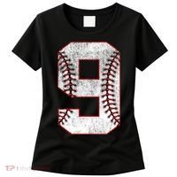 9th Birthday party Nine 9 Year Old Baseball Bday Women's T-Shirt thumb 0