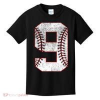 9th Birthday party Nine 9 Year Old Baseball Bday Kids T-Shirt thumb 0