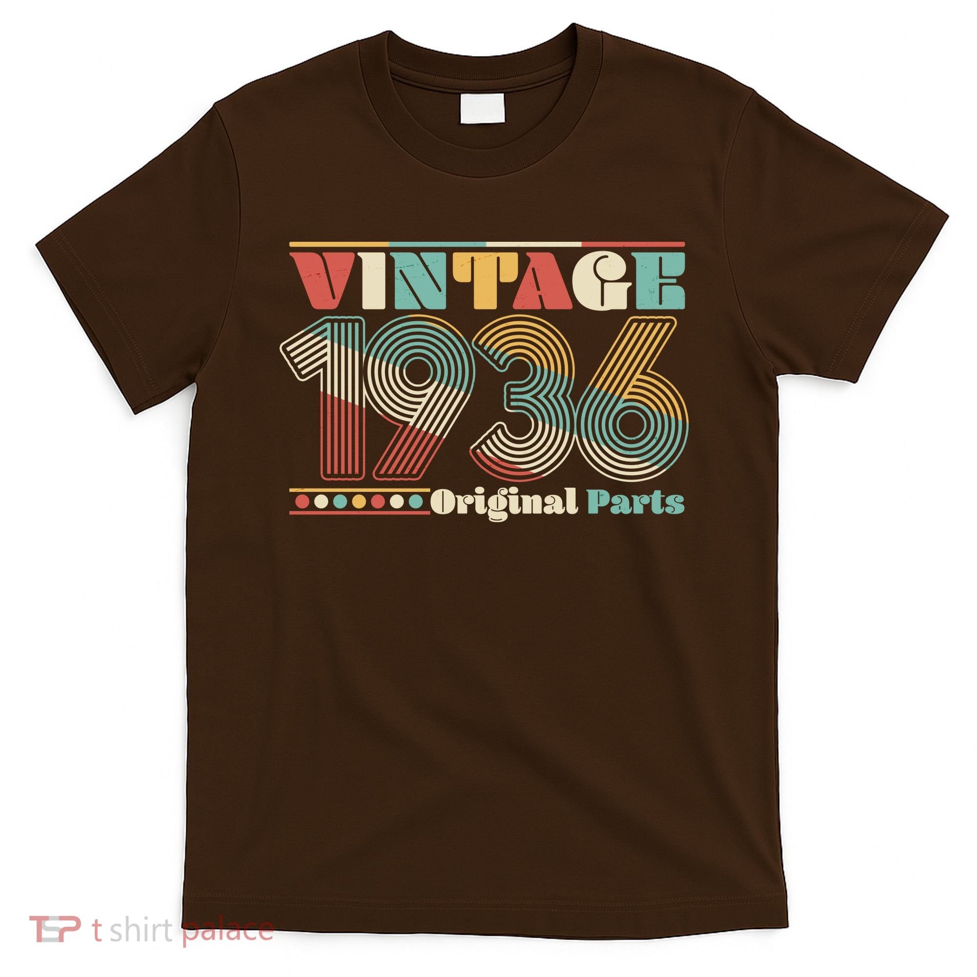 90th Birthday Retro Style Vintage 1936 Original Parts T-Shirt