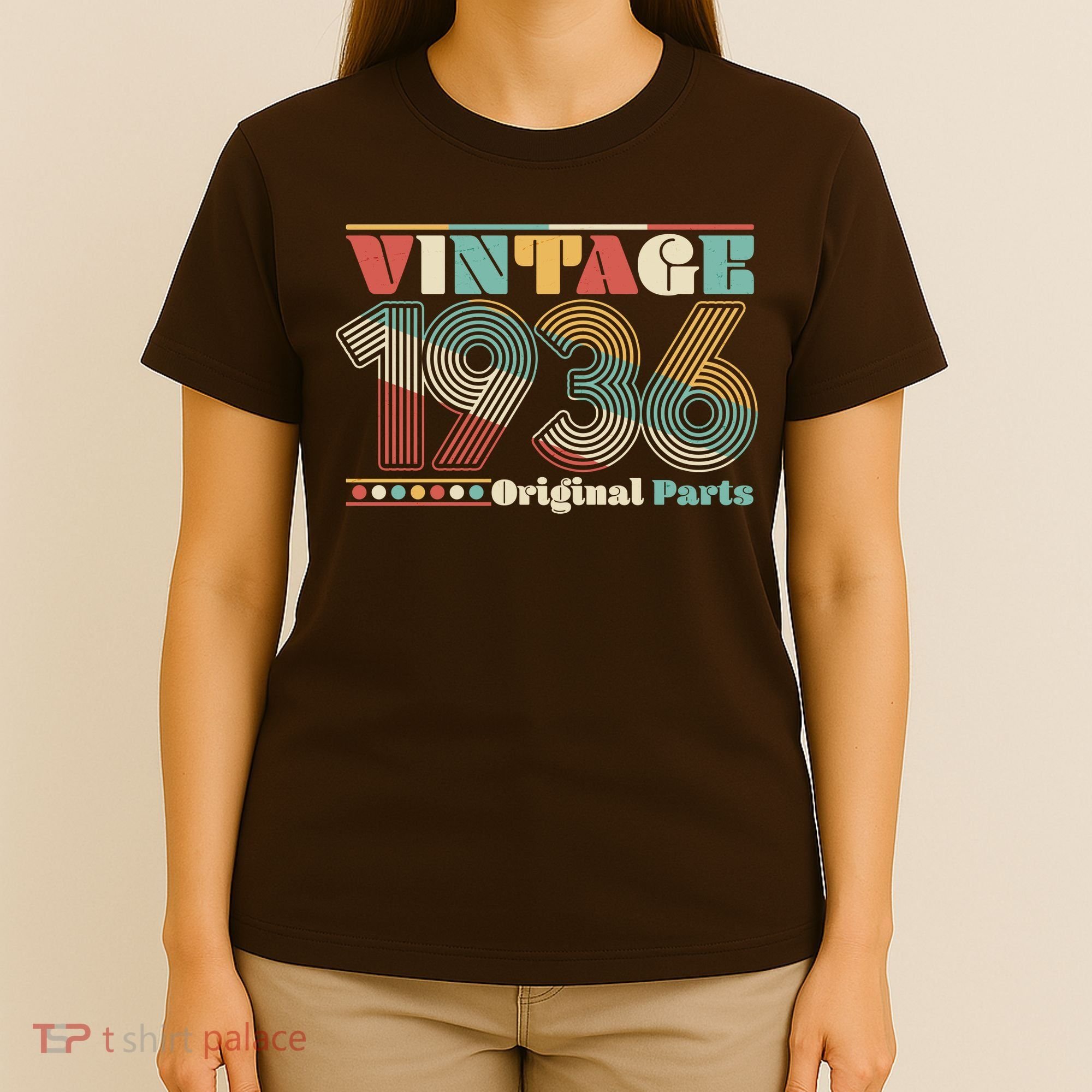 90th Birthday Retro Style Vintage 1936 Original Parts T-Shirt