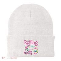 9th Bday Rolling Into 9 Birthday Roller Skate Party Beanie thumb 0