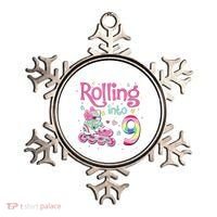9th Bday Rolling Into 9 Birthday Roller Skate Party Ornament thumb 0