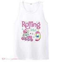 9th Bday Rolling Into 9 Birthday Roller Skate Party PosiCharge Competitor Tank thumb 0